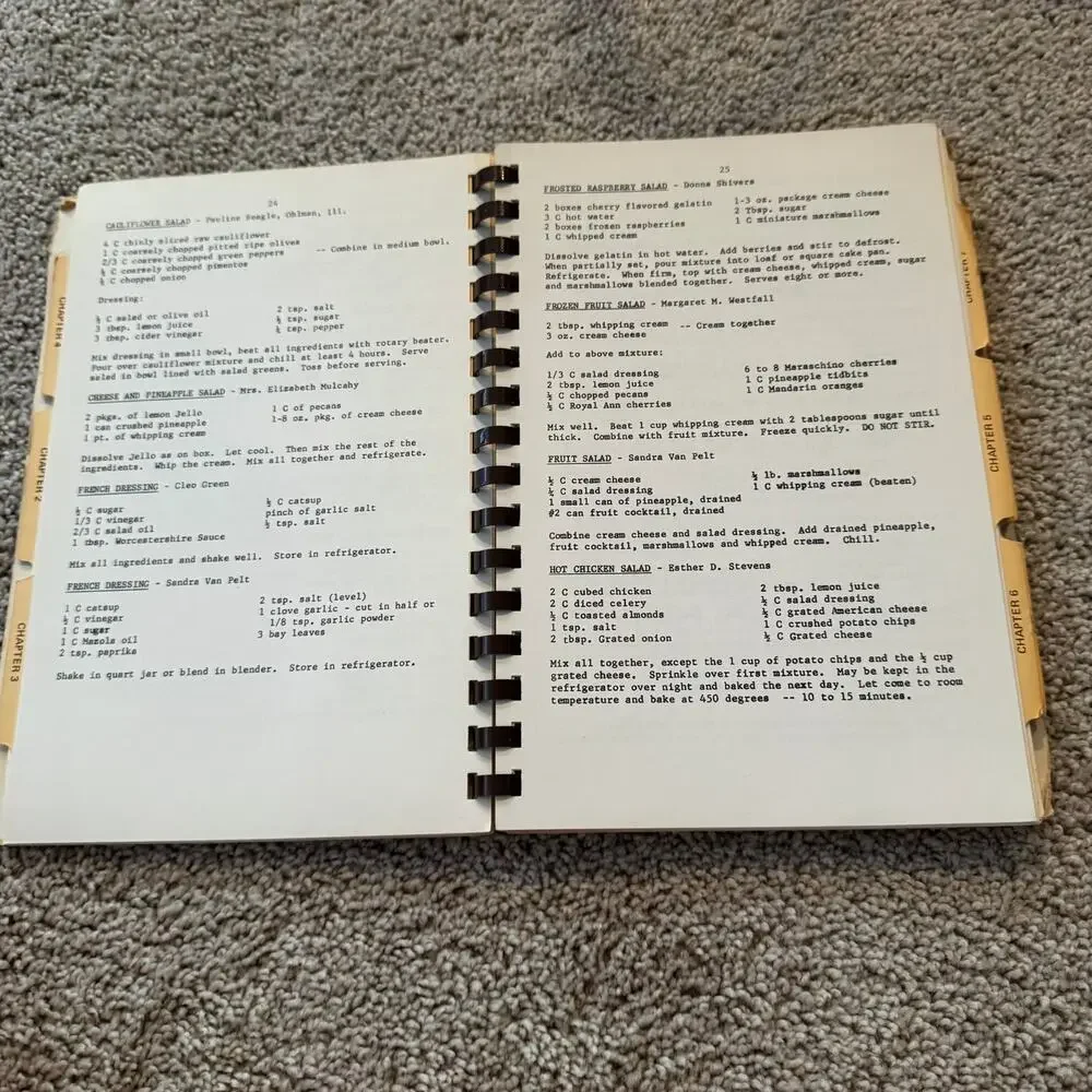 Vintage What's Cookin Regional Recipe Book Buffalo, Illinois St Joseph Church